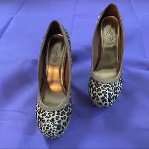 Baby Phat Chance Leopard Print Platform Pump Stiletto Heels